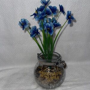 Custom Designed Blue Floral Arrangement- New Without Tags